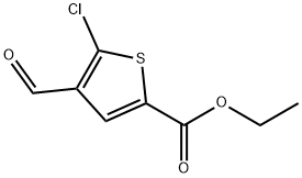 5-氯-4-甲酰基噻吩-2-羧酸乙酯,74598-06-4,结构式