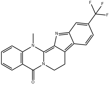 8,14-Dihydro-14-methyl-11-(trifluoromethyl)-indolo[2',3':3,4]pyrido[2,1-b]quinazolin-5(7H)-one|8,14-二氢-14-甲基-11-(三氟甲基)-吲哚并[2',3':3,4]吡啶并[2,1-B]喹唑啉-5(7H)-酮