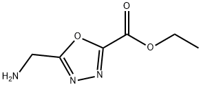 ethyl 5-(aminomethyl)-1,3,4-oxadiazole-2-carboxylate Struktur