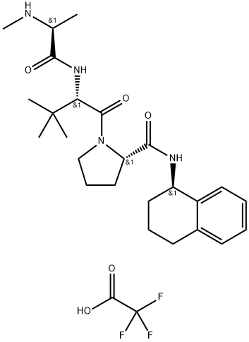 762274-49-7 2,2,2-トリフルオロ酢酸(S)-1-((S)-3,3-ジメチル-2-((S)-2-(メチルアミノ)プロパンアミド)ブタノイル)-N-((R)-1,2,3,4-テトラヒドロナフタレン-1-イル)ピロリジン-2-カルボキサミド
