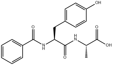 苯甲酰-L-酪氨酰-L-丙氨酸 结构式