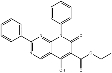 ethyl 5-hydroxy-7-oxo-2,8-diphenyl-7,8-dihydropyrido[2,3-d]pyrimidine-6-carboxylate,76360-75-3,结构式