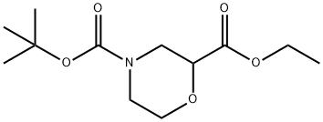 2,4-Morpholinedicarboxylic acid 4-tert-butyl 2-ethyl ester Structure