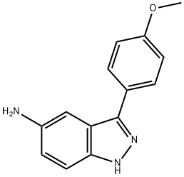 3-(4-甲氧苯基)-1H-吲唑-5-胺,770701-75-2,结构式