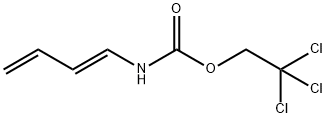 TRANS-N-(1E)-1,3-ブタジエン-1-イルカルバミン酸2,2,2-トリクロロエチルエステル 化学構造式