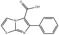 6-苯基咪唑并[2,1-B]噻唑-5-羧酸,77628-52-5,结构式