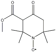 3-(Methoxycarbonyl)-2,2,6,6-tetramethyl-4-oxo-1-piperidinyloxy, 77874-89-6, 结构式