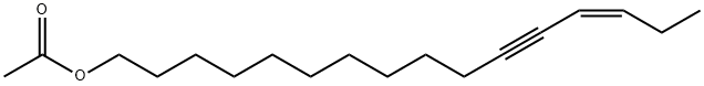 Acetic acid (Z)-13-hexadecene-11-yne-1-yl ester Structure