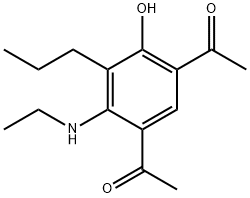 乙酮, 1,1'-[4-(乙基氨基)-6-羟基-5-丙基-1,3-苯基ENE]双- (9CI),79324-51-9,结构式