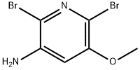 2,6-Dibromo-5-methoxy-pyridin-3-ylamine 化学構造式