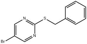 2-(ベンジルチオ)-5-ブロモピリミジン 化学構造式