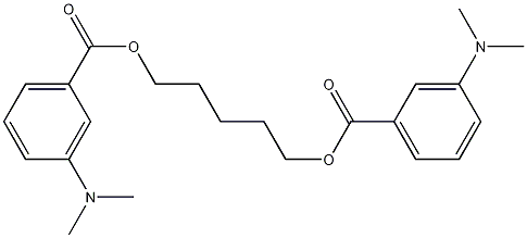 Benzoic acid, 3-(dimethylamino)-, 1,5-pentanediyl ester Structure