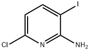 6-クロロ-3-ヨードピリジン-2-イルアミン 化学構造式