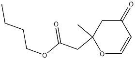 alpha,alpha-Dimethyl-alpha'-carbobutoxy-dihydro-gamma-pyrone Structure