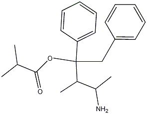 alpha-4-Dimethylamino-3-methyl-1,2-diphenyl-2-butanolpropionate Struktur