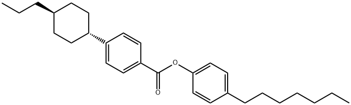 4-(反式-4-丙基环己基)苯甲酸对庚基苯酚酯, 81929-42-2, 结构式