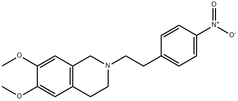1,2,3,4-Tetrahydro-6,7-dimethoxy-2-[2-(4-nitrophenyl)ethyl]isoquinoline,82925-01-7,结构式