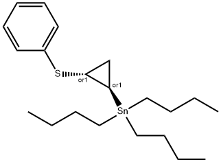 Tributyl(2-(phenylthio)cyclopropyl)stannane,832132-86-2,结构式