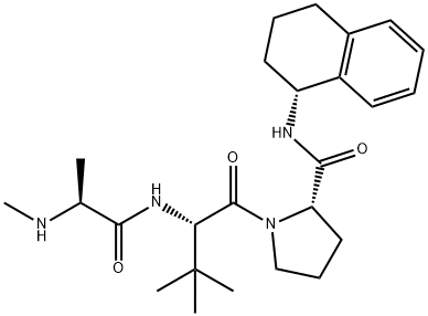L-Prolinamide, N-methyl-L-alanyl-3-methyl-L-valyl-N-[(1R)-1,2,3,4-tetrahydro-1-naphthalenyl]- (9CI) 结构式