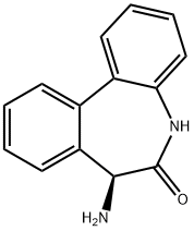 (S)-7-アミノ-5H,7H-ジベンゾ[B,D]アゼピン-6-オン 化学構造式