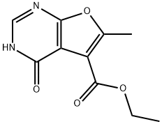 3,4-二氢-6-甲基-4-氧代呋喃并[2,3-D]嘧啶-5-甲酸乙酯 结构式