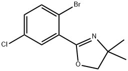 2-(2-bromo-5-chlorophenyl)-4,4-dimethyl-4,5-dihydrooxazole Struktur
