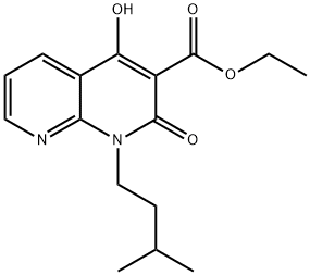 ethyl 4-hydroxy-1-isopentyl-2-oxo-1,2-dihydro-1,8-naphthyridine-3-carboxylate,850814-34-5,结构式