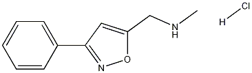 N-メチル-1-(3-フェニルイソキサゾール-5-イル)メタンアミン塩酸塩 化学構造式
