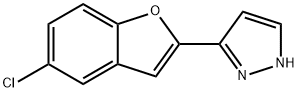 3-(5-氯苯并呋喃-2-基)-1H-吡唑 结构式
