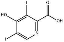 4-Hydroxy-3,5-diiodopyridine-2-carboxylic acid Struktur