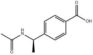 4-[(1R)-1-(Acetylamino)ethyl]benzoic Acid Struktur