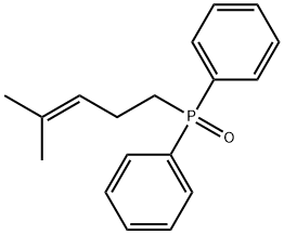 (4-methyl-3-penten-1-yl) diphenyl phosphine oxide Struktur