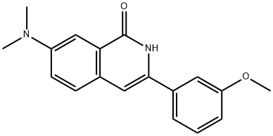 1(2H)-Isoquinolinone, 7-(dimethylamino)-3-(3-methoxyphenyl)- Struktur