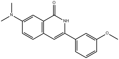 1(2H)-Isoquinolinone, 7-(dimethylamino)-3-(3-methoxyphenyl)- 化学構造式