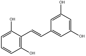 2-[(1E)-2-(3,5-Dihydroxyphenyl)ethenyl]-1,3-benzenediol Struktur