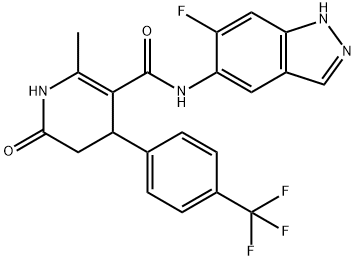 N-(6-Fluoro-1H-indazol-5-yl)-2-methyl-6-oxo-4-[4-(trifluoromethyl)phenyl]-1,4,5,6-tetrahydro-3-pyridinecarboxamide price.