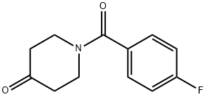 1-(4-フルオロベンゾイル)ピペリジン-4-オン 化学構造式
