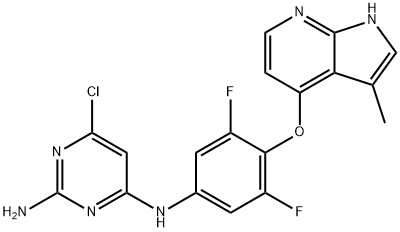 867017-68-3 6-氯-N4-[3,5-二氟-4-[(3-甲基-1H-吡咯并[2,3-B]吡啶-4-基)氧]苯基]-2,4-嘧啶二胺