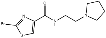 2-溴-N-(2-(吡咯烷-1-基)乙基)噻唑-4-甲酰胺,867333-36-6,结构式