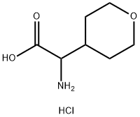 2-Amino-2-(tetrahydro-2H-pyran-4-yl)acetic acid hydrochloride Struktur
