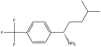 (S)-4-甲基-1-(4-(三氟甲基)苯基)戊烷-1-胺,869318-89-8,结构式