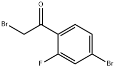 2-溴-1-(4-溴-2-氟苯基)乙酮,869569-77-7,结构式