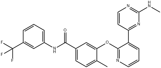 4-Methyl-3-[[3-[2-(methylamino)-4-pyrimidinyl]-2-pyridinyl]oxy]-N-[3-(trifluoromethyl)phenyl]benzamide|4-甲基-3-[[3-[2-(甲基氨基)-4-嘧啶基]-2-吡啶基]氧基]-N-[3-(三氟甲基)苯基]苯甲酰胺