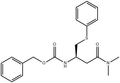 N-[(1R)-3-(DiMethylaMino)-3-oxo-1-[(phenylthio)Methyl]propyl]carbaMic Acid PhenylMethyl Ester Structure