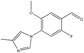 Benzaldehyde, 2-fluoro-5-methoxy-4-(4-methyl-1H-imidazol-1-yl)- Struktur