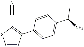 2-Thiophenecarbonitrile, 3-[4-[(1R)-1-aminoethyl]phenyl]-,871720-12-6,结构式