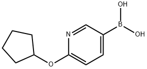 6-(cyclopentyloxy)pyridine-3-boronic acid,871829-85-5,结构式