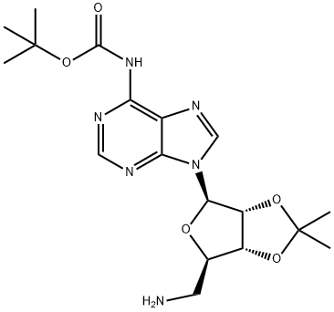 5'-氨基-5'-脱氧-N-[叔丁氧羰基]-2',3'-O-(1-甲基亚乙基)腺苷,873556-45-7,结构式