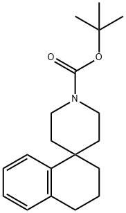 3,4-二氢-2H-螺[萘-1,4'-哌啶]-1'-羧酸叔丁酯 结构式