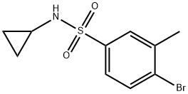 4-ブロモ-N-シクロプロピル-3-メチルベンゼンスルホンアミド 化学構造式